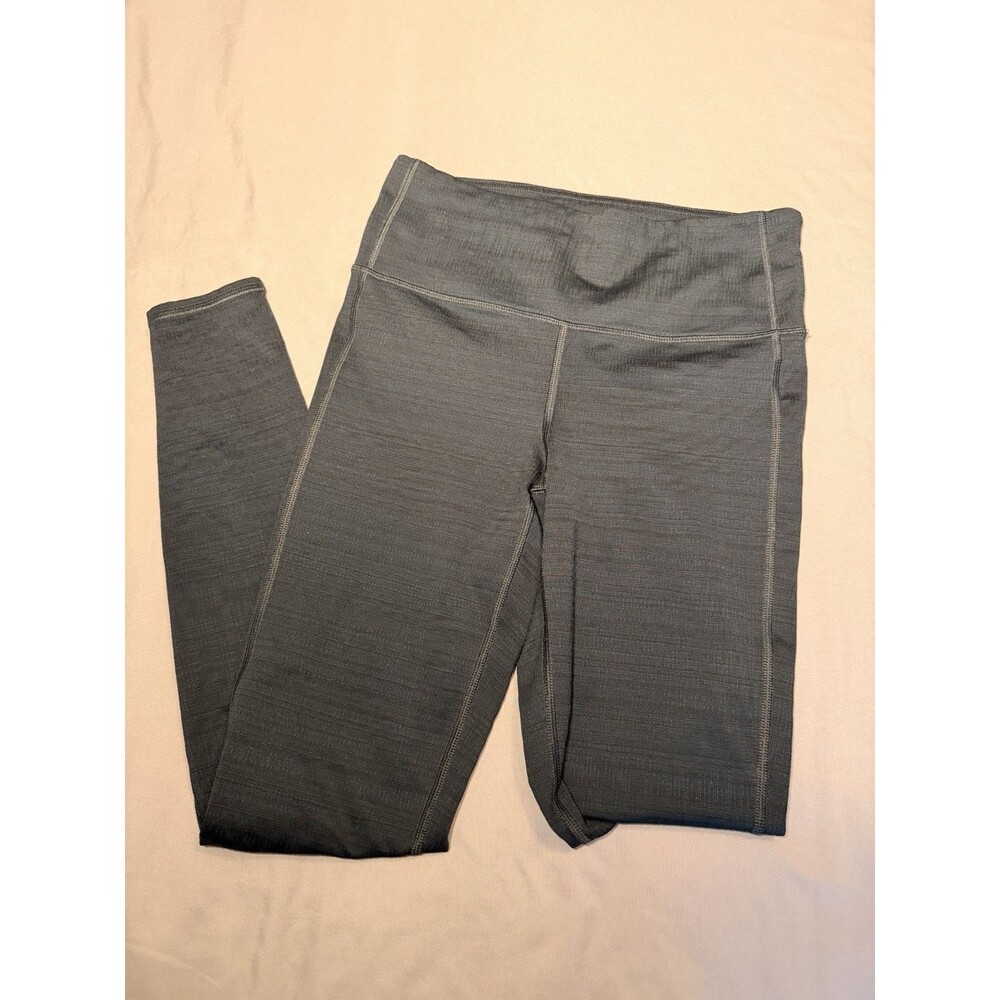 Athleta Chaturanga Full-length Leggings Navy High Rise Jacquard Yoga Pilates Gym